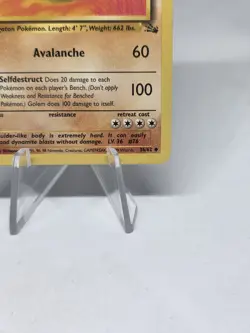 Pokemon TCG Golem Fossil 36/62 Vintage! WOTC! 3rd Ever Set! Unlimited Edition - Image 5