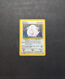 Pokemon Chansey Holo Base Set Unlimited #3/102 Vintage - Image 1