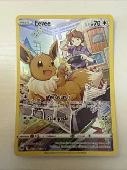 Pokemon Eevee TG11/TG30 Full Art Holo Brilliant Stars Trainer Gallery - Image 1