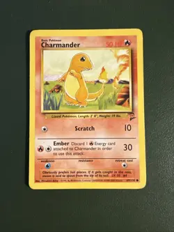 Charmander 069/130 Base Set 2 Regular WOTC Vintage 2000 Pokemon TCG LP - Image 1