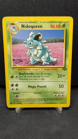 Pokemon TCG Nidoqueen Jungle Unlimited, 23/64 Vintage MP - Image 1