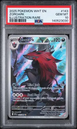 Zoroark Pokemon Wht En-White Flare 143 NM PSA 10 - Image 1
