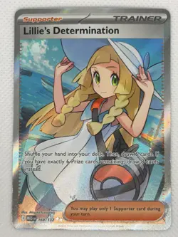 Lillie's Determination 169/132 Ultra Rare Mega Evolution Pokemon NM - Image 1