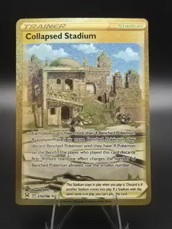 Collapsed Stadium (Secret) 215/196 Swsh11: Lost Origin Holo - Pokemon TCG - NM - Image 1