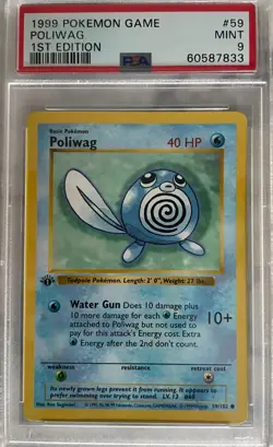 1999 Pokemon Game Poliwag 1st Edition - Image 1