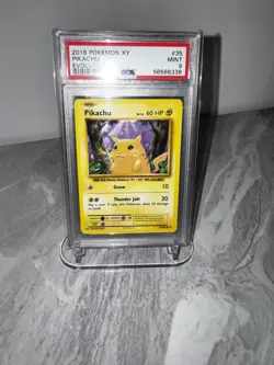 2016 POKEMON XY EVOLUTIONS #35 PIKACHU PSA 9 MINT! - Image 1