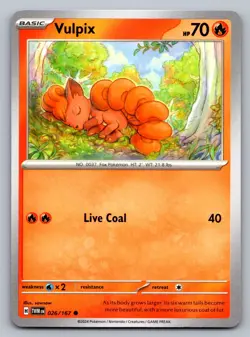 Pokemon TCG SV06: Twilight Masquerade Vulpix 026/167 - Image 1