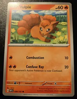 Vulpix 028/197 Common Scarlet & Violet: Obsidian Flames Pokemon TCG - Image 1