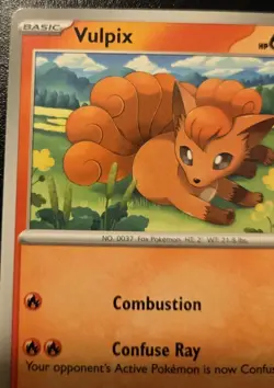 Vulpix 028/197 Common Scarlet & Violet: Obsidian Flames Pokemon TCG - Image 2