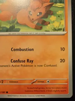 Vulpix 028/197 Common Scarlet & Violet: Obsidian Flames Pokemon TCG - Image 5