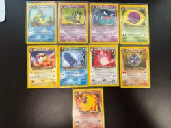 Pokemon TCG Neo Destiny Dark Uncommon Set Of 9 - Image 1