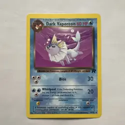 Dark Vaporeon 45/82 Pokemon TCG Team Rocket Unlimited Non-Holo Lp - Image 1