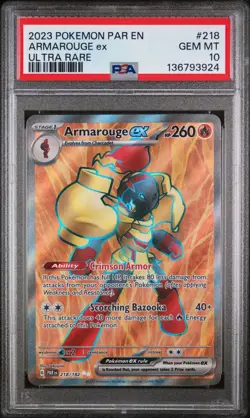 Pokemon TCG - PSA 10 2023 Armarouge ex, Paradox Rift Ultra Rare, 218 - Image 1