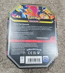 Pokemon TCG Mega Charizard X ex Tin 4 Booster Packs & Charizard Promo Sealed - Image 2