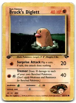 2000 Gym - Challenge Pokemon Brock’s Diglett Basic/Common #67 - Image 1