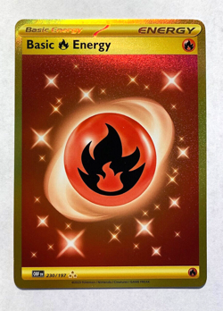 Pokemon Obsidian Flames - FIRE ENERGY SECRET RARE - 230/197 - NM/M - Image 1