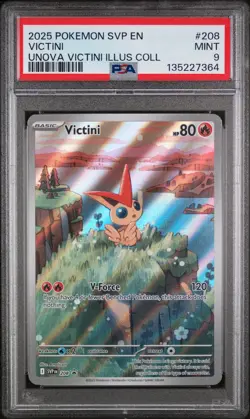 Victini Unova Pokemon Black Star Promo SVP208 PSA 9 - Image 1
