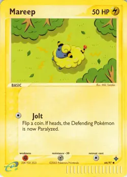 Mareep - Reverse Holo - 64/97 EX Dragon - Pokemon TCG - 2003 - Image 1