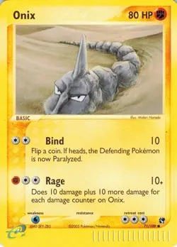 Onix - Reverse Holo - 71/100 EX Sandstorm - Pokemon TCG - 2003 - Image 1