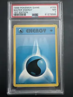 1999 Pokemon Game Water Energy 1st Edition NM 7 - Image 1
