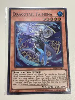 Yugioh Asian English Dracotail Faimena DBJH-AE002 Super rare Near Mint - Image 2