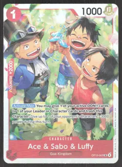 2025 Carrying on His Will Ace & Sabo & Luffy Character / Red/Goa Kingdom - Image 1