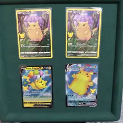 Lot of 4 Pikachu 25th Anniversary Pokemon Card - Image 1