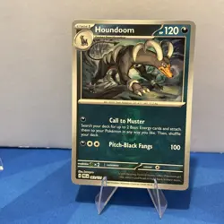Pokemon TCG Houndoom Card 063/131 Master Ball Pattern Prismatic Evolutions Holo - Image 1