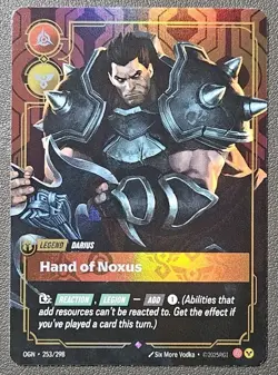 Riftbound League Of Legends Origins Foil Card OGN 253 Hand Of Noxus - Image 1