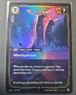 Riftbound League Of Legends Origins Foil Card OGN 192 Mindsplitter - Image 1