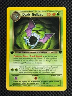 1# Pokemon Cards Dark Golbat 24/82 1ST EDITION Team Rocket Rare - Image 1