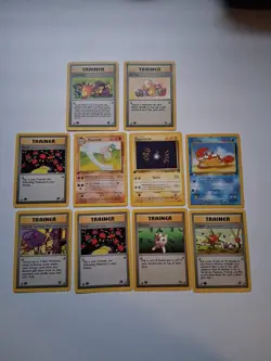 Pokemon Base Set 1st Edition Lot (10) Cards Total - Image 1