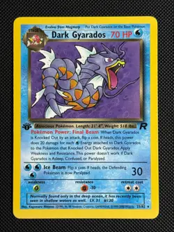 1# Pokemon Cards Dark Gyarados 25/82 1ST EDITION Team Rocket Rare - Image 1