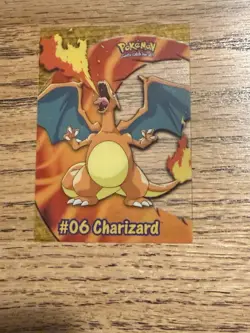2000 Pokemon Charizard #06 Topps PC3 TV Animation Clear Card Variant -NM - Image 1