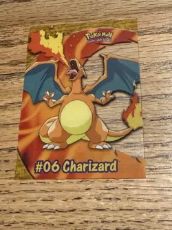 2000 Pokemon Charizard #06 Topps PC3 TV Animation Clear Card Variant -NM - Image 2