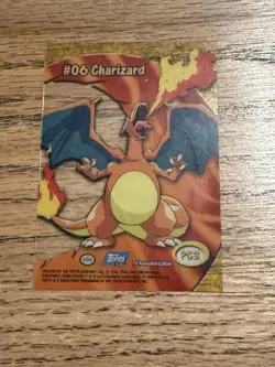 2000 Pokemon Charizard #06 Topps PC3 TV Animation Clear Card Variant -NM - Image 3