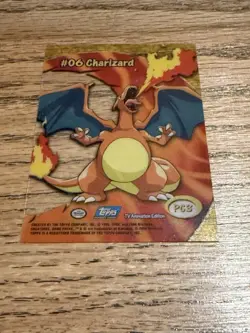 2000 Pokemon Charizard #06 Topps PC3 TV Animation Clear Card Variant -NM - Image 4