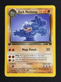 1# Pokemon Cards Dark Machamp 27/82 1ST EDITION Team Rocket Rare - Image 1