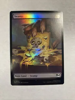 MTG TMNT All 5 Full Art Pizza Lands FOIL - Image 4