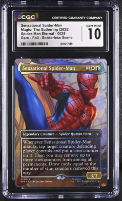 SENSATIONAL SPIDER-MAN Marvel's Spider-Man Borderless Foil CGC 10 MTG - Image 1