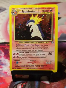 Pokemon Typhlosion 18/111 Neo Genesis Holo w/ Swirl 2001 WOTC - Image 1