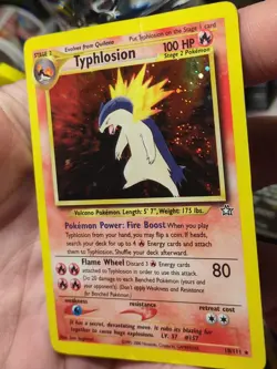 Pokemon Typhlosion 18/111 Neo Genesis Holo w/ Swirl 2001 WOTC - Image 4