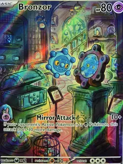 Bronzor #170/162 Illustration Rare Pokemon Temporal Forces 2024 NM - Image 3