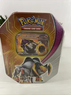 Pokemon Paradox Destinies Tin, Iron Boulder Ex Future, New. & Sealed - Image 1