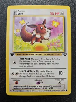 Pokemon 1st Edition Jungle Eevee 51/64 EXCELLENT - Image 1