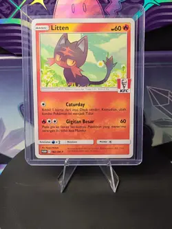 Litten 182/SM-P - Pokemon Indonesian Sun & Moon Promos KFC Chaki Kids Meal NM/M - Image 1