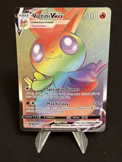 Pokemon Victini VMAX Secret Rare Holo SWSH05: Battle Styles 2021 165/163 - Image 1