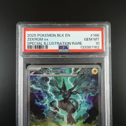 PSA 10 Zekrom ex 166/086 Pokemon Black Bolt Full Art Graded - Image 2