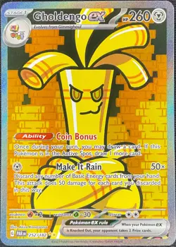 Pokemon Gholdengo ex 252/182 Paradox Rift Special Illustration Rare NM - Image 1