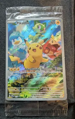 Pokemon TCG Pikachu 027 Promo Holo Black Star Paldea Evolved, Sealed - Image 1